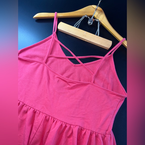 Wild Fable Coral Strappy Back Dress Size Large EUC - Picture 5 of 6